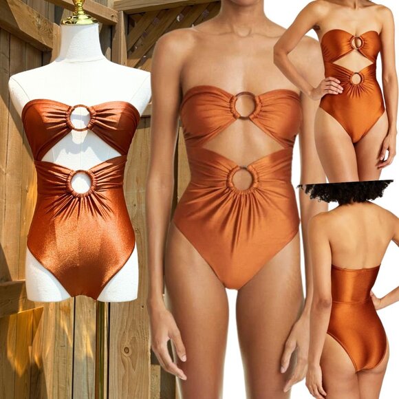 【ZIMMERMANN】バンドゥスイムウェア Zimmermann Lucky Belted One-Piece Bandeau Swimsuit | Nordstrom